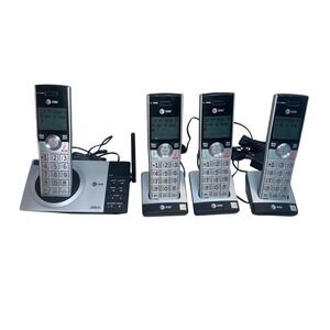 AT&T Cordless Phone System w/ Answering Machine Base + 4 Handsets CL82407 Tested